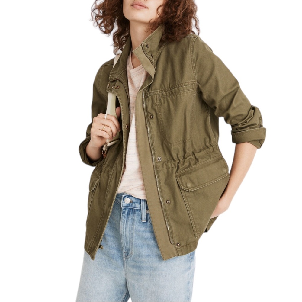 NWOT MADEWELL Dispatch Utility Jacket in Army Green. Size XS‎